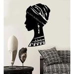 GADGETS WRAP African Woman Bust Wall Decoration Decal Sticker