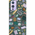 Dugvio Printed Colorful Hard Back Case Cover & Compatible for OnePlus 9 | Student Study Gadgets Pattern (Multicolor) – D24