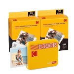 KODAK Mini 3 Retro 4PASS Portable Photo Printer (3×3 inches) + 68 Sheets Bundle, Yellow