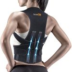 kossto Premium Magnetic Back Brace Posture Corrector Therapy Shoulder Belt for Lower & Upper Back Pain Relief with Back Support Plates Man & Woman Medium Universal SIZE(Waist32-38)