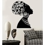 GADGETS WRAP African Girl Black Woman Wall Decoration Decal Sticker