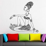 Gadgets Wrap Africa Girl Wall Decal Vinyl Sticker, AG20-DRP-2093