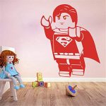 Gadgets Wrap Wall Stickers for Kids Rooms Cartoon Superman Wall Sticker Boy Room Kids Superhero Decal Bedroom School Vinyl Home Decor