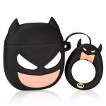 AMiRiTE AAC94 AirPods Pro Soft Silicone Protective Case 3D Design Shockproof Case Cover with Anti-Lost Metal Keyring Compatible for Apple AirPods Pro (Bat-Man)