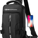 PANISHKA Sling Bag For Men Shoulder Crossbody Backpack Waterproof Gadget Organizer Chest Bag For Travel Messenger Bag Anti-Theft Side Chest Bag With USB Charging Port & External Mobile Zipper Pocket.