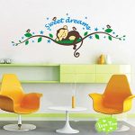 Gadgets Wrap 2019 Cartoon Sleep Monkey Sweet Dreams Tree Branch Wall Sticker Decal Wallpaper Boy Baby Room Home Décor