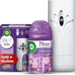 Air Wick Lavender & Lotus Refill + Automatic Spray – 250 ml | Freshmatic Air Freshener Kit | 2600 Sprays Guaranteed |Automatic Room Freshener, Bathroom Freshener and Room Spray