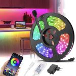 Gesto 300 LED Strip Lights with Adaptor|Music Sync RGB Lights with Alexa |App Operated – 5 Meters Waterproof Smart Light – Multicolor LED Lights for Home Decoration, Bedroom,Diwali,False Ceiling