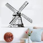 Gadgets Wrap Kids Creative Wind Mill Wall Decal Mural Vinyl Sticker (42cm x 51cm)