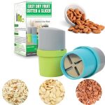 Frabble8 Dry Fruit Cutter and Slicer, Grinder, Chocolate Cutter and Butter Slicer with 3 in 1 Blade for Almonds, Cashews Useful Kitchen Gadgets For Home Stainless Steel, ABS Plastic (Green/Grey, Pack 1)