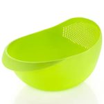DDecora Water Strainer or Washer Bowl for Rice Vegetable & Fruits Rice Bowl Pack of 1, Light Green