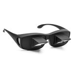 Zibuyu® Lazy Eye Glasses Prism Glasses High Definition Spectacles Horizontal Glasses Lie Down Eye Glasses for Reading & Watch TV – Black