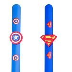 El Regalo 2 PCs Superhero Themed Party Slap Wristbands for Kids Boys & Girls | Silicon Wrist Slap Bands with Removable Super Hero Charms for Fun Kids Party Favors