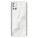 Gadget Gear Samsung Galaxy M31s Vinyl Skin Back Sticker White Marble Mobile Skin (Only Back Side)