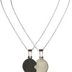 Gadget Deals Multicolour Metal His and Her Couple Pendant for Boys -2 Pieces