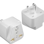 Hackensack Travel Universal Plug (Type B) Converts India to USA, Japan, Canada, Philippines & More (HS 5051) Travel Adapter Plug – CE Certified- Travel Power Plug Adapter (Pack of 1) White