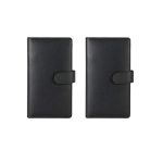 AmazingHind Pack of 2 Memo Note Pad/Memo Note Book with Sticky Notes & Clip Holder in Diary Style with Magnetic Closure (2)