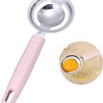 DHRUSIMI Egg Yolk Separator White Filter Stainless Steel Egg Divider Sieve Long Handle Kitchen Egg Extractor Strainer Cooking Gadget for Home Baking Random Color