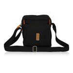 NFI essentials Unisex Sling Bag Cross Body Multipurpose Hand Bag Sling Bag Slim Bag for Office, Cash, Business Collection, Travelling | Stylish Hanging Side Messenger Bag (Black)