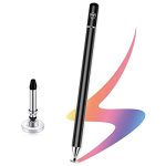 Tukzer Capacitive Stylus Pen for Touch Screens Devices, Fine Point, Lightweight Metal Body with Magnetism Cover Cap for Smartphones/Tablets/iPad/iPad Pro/iPhone (Black)