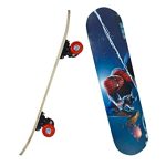 Leona Enterprise Complete Skateboard Unique Graphics, High Density & Non-Slip Waterproof Grip for Beginners (Spiderman 24×6 Inch)