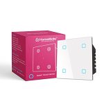 HomeMate Wi-Fi Smart 4 Gang Touch Switch (White, Pack of 1) | No Hub Required | Works with Amazon Alexa, Google Assistant & Siri