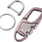 Techpro Antique Hook Locking Silver Metal key ring Key chain for Gift Boys Girls & Friends
