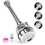 AKRIZA 360 Degree Rotatable Water Faucet Bubbler Saving Tap Aerator Diffuser Faucet Filter Shower Head Nozzle Adapter shower filter for hard water Kitchen Accessories Items (3 Mode)