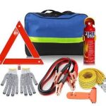 Prakal Roadside Assistance Emergency Kit, Complete Car Emergency Kit with Jumper Cables, Hammer, Warning Triangle, Car Safety Kit for Women, Men