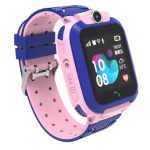 WEARFIT E10 2G Kids GPS Tracker Waterproof Watch LBS Tracker for Boys Girls for 3-12 Year Old with SOS Alarm Call Voice Chat Touch Screen and Parental Control (Pink)