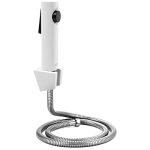 ALTON SHR20855 ABS Health Faucet with SS-304 Grade 1.25 Meter Flexible Hose Pipe and Wall Hook, White (Jet Spray for Toilet), Polished