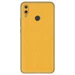 Gadget Gear Huawei P Smart Plus (2019) Vinyl Skin Back Sticker Yellow Carbon Fiber Mobile Skin (Only Back Side)