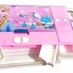 Celebrino Frozen Printed Jumbo Gadget Pencil Box with Water Glittery Pen -Pink