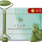 Gua Sha Stone and Jade Roller for Face Massage by AZAH 100% Natural CERTIFIED Face Massager & Face Roller for Women | Face Shaper Jade Roller and Gua Sha Set for Glowing Skin