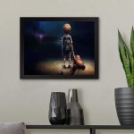 GADGETS WRAP Printed Photo Frame Matte Painting for Home Office Studio Living Room Decoration (11x9inch Black Framed) – Boy Waiting