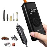 HELTEKO 2023 New Portable Air Compressor Tire Inflator, 6000 MAh 1.5X Faster,Cordless Easy Operation,Accurate LCD Screen-Air Pump For Cars,Bikes, Motorcycles, Balls, Not Suitable For Trucks (Black) 6 Month Warranty