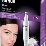 Braun Face 810 – Mini Facial Epilator for Women with Cleansing Brush with Micro-Oscillations, Gentle root hair removal, Cleanses skin pores, White