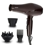 AGARO HD-1120 2000 Watts Professional Hair Dryer with AC Motor, Concentrator, Diffuser, Comb, Hot and Cold Air, 2 Speed 3 Temperature Settings with Cool Shot For both Men and Women, Black