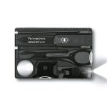 Victorinox SwissCard Classic – 13 Functions, DO-IT-Yourself Champion, Functional Companion That fits a Wallet, LED, Black- 82 mm. (0.7333.T3)