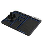 AUGEN Non-Stick Anti-Slide Dash Cell Phone Bracket Mat Car Dashboard Sticky Pad Adhesive Anti Mat for Mobile Phone/Electronic Gadgets GPS (9.76” × 7.28”, Blue)