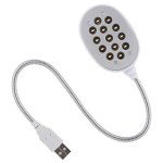 CLUSPEX Flexible Bright LED USB Book Light Computer Lamp Reading Lamp for Laptop Notebook Computer PC for Students Worker (13 Led Lamp)