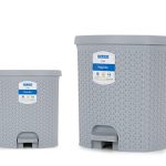 Kolorr Magnum Dustbin Combo Pack of 2 Dustbins for Home & Office – 6+ 14 Liters (Daiso Grey)