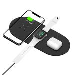 UNIGEN UNIDOCK 300 3-in-1 Wireless Charging Mat Station [ORIGINAL Qi Certified] For i-Watch SE/8/7/6/5/4/3/2/1 Airpod 3/2/Pro i-Phone 14/13/12/11/11 Pro/11 Pro Max/X/Xr/Xs/8 Plus & Other Qi Devices (BK) …