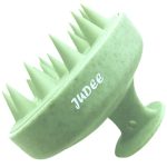 JUDEE Hair Scalp Massager Shampoo Brush, Shower Brush with Long & Flexible Silicone Bristles for Scalp Scrub, Head Massage and Hair Growth, Dandruff Comb Scalp Scrubber Exfoliator (Dotted Green)