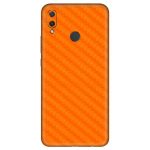 Gadget Gear Huawei P Smart Plus (2019) Vinyl Skin Back Sticker Orange Carbon Fiber Mobile Skin (Only Back Side)