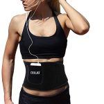 obliq Black Men’s Women’s Waist Stomach Shaper Sweat Slim Belt with Mobile Holder Weight Loss Back Pain Gym Running (Medium Upto 36 Inches)