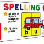 Spelling Fun Type 3-75 Piece Spelling Puzzle – Learn to Spell 25 Three Letter Words – Beautiful Colorful Pictures (Age 4+)