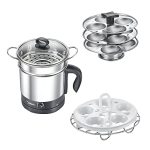 Prestige PMC 3.0+ Stainless Steel Outer Lid Multi Cooker 1.5L -Idli Stand with 3 Plates, Egg Boiling Rack with Stand, Steamer