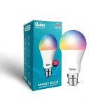 Qubo Smart Bulb from Hero Group | 9W B22 LED | Wi-Fi & BT | Compatible with Amazon Alexa & Google Assitant (16 Million Colours, 16 Preset Scenes and Warm/Neutral/White Tunable light)