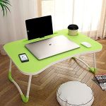 AUNO Homes Table Laptop Study Bed Home Wooden Foldable Students Stand Office Computer Desk Folding Work Tables laptops Portable (Green)